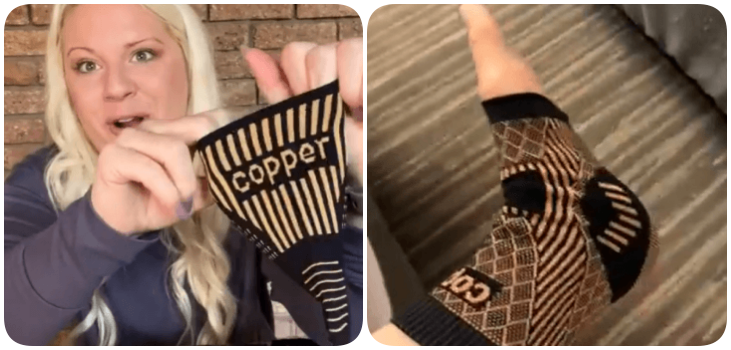 Copper Relief Socks collage